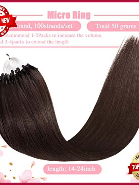 24 Inch Human Hair Microlink Extensions 50g Pack Long Micro Loop main image 6